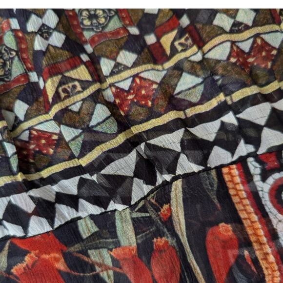 Camilla Long Gathered Panel Maxi Dress Paved In Paisley Size XS Preowned - Picture 14 of 16